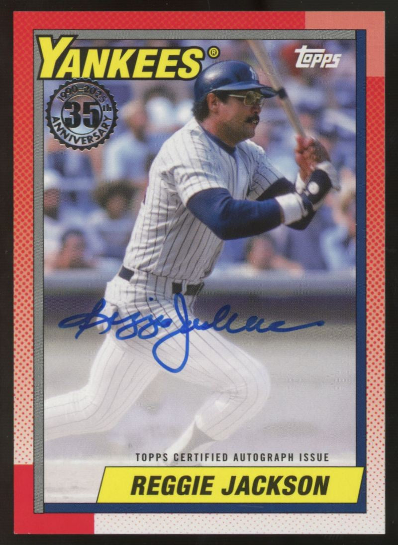 2025 Topps Series One Reggie Jackson 35th Anniversary 1990 Auto #90AU-RJA