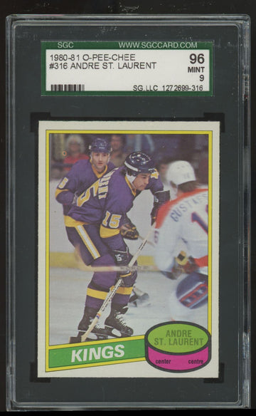 1980-81 O-Pee-Chee Andre St. Laurent #316 SGC 9