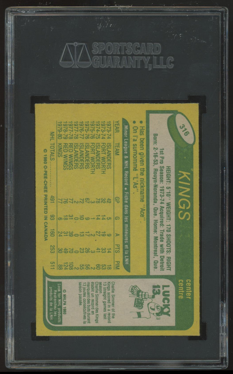1980-81 O-Pee-Chee Andre St. Laurent #316 SGC 9