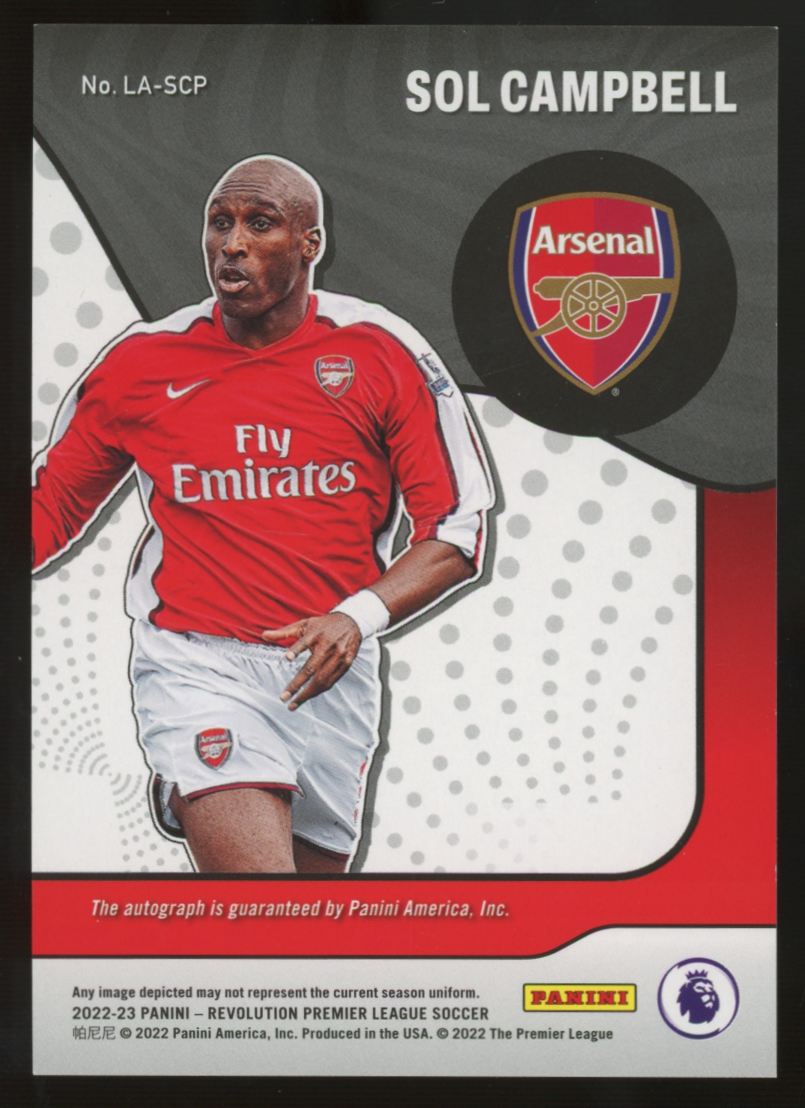 2022-23 Revolution Premier League Sol Campbell Legendary Auto #LA-SCP