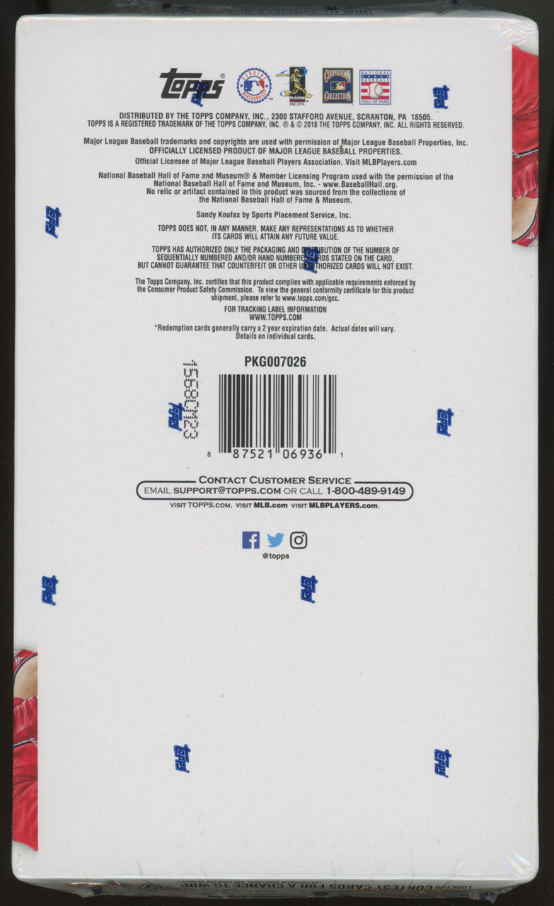 2018 Topps Baseball Series 2 Hobby Box Factory Sealed