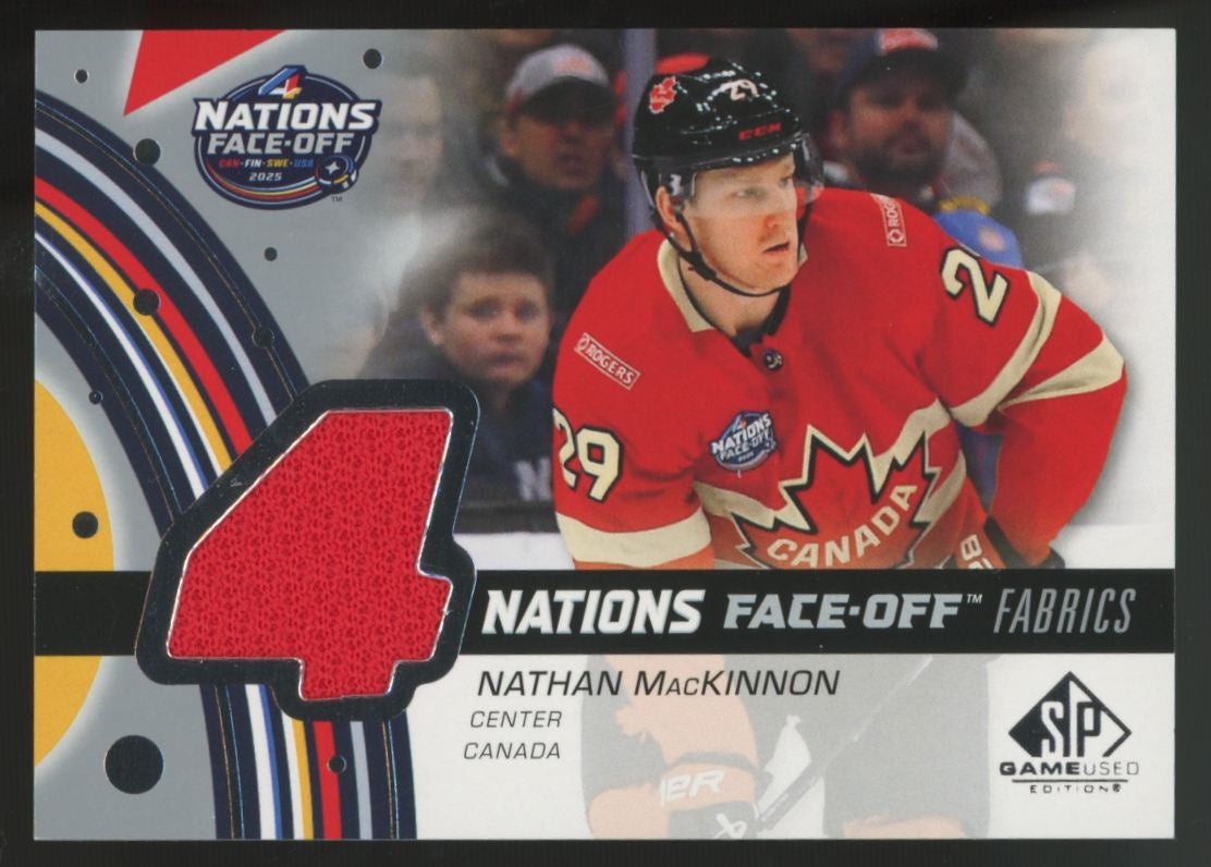 2025-26 SP Game Used Nathan MacKinnon 4 Nations Face-Off Patch #4N-MA
