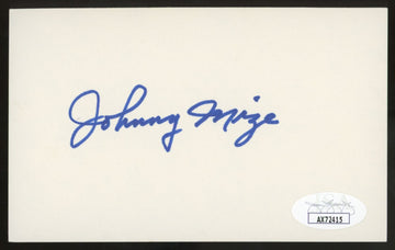 1979 Johnny Mize Signed Autographed Index Card JSA Authentic