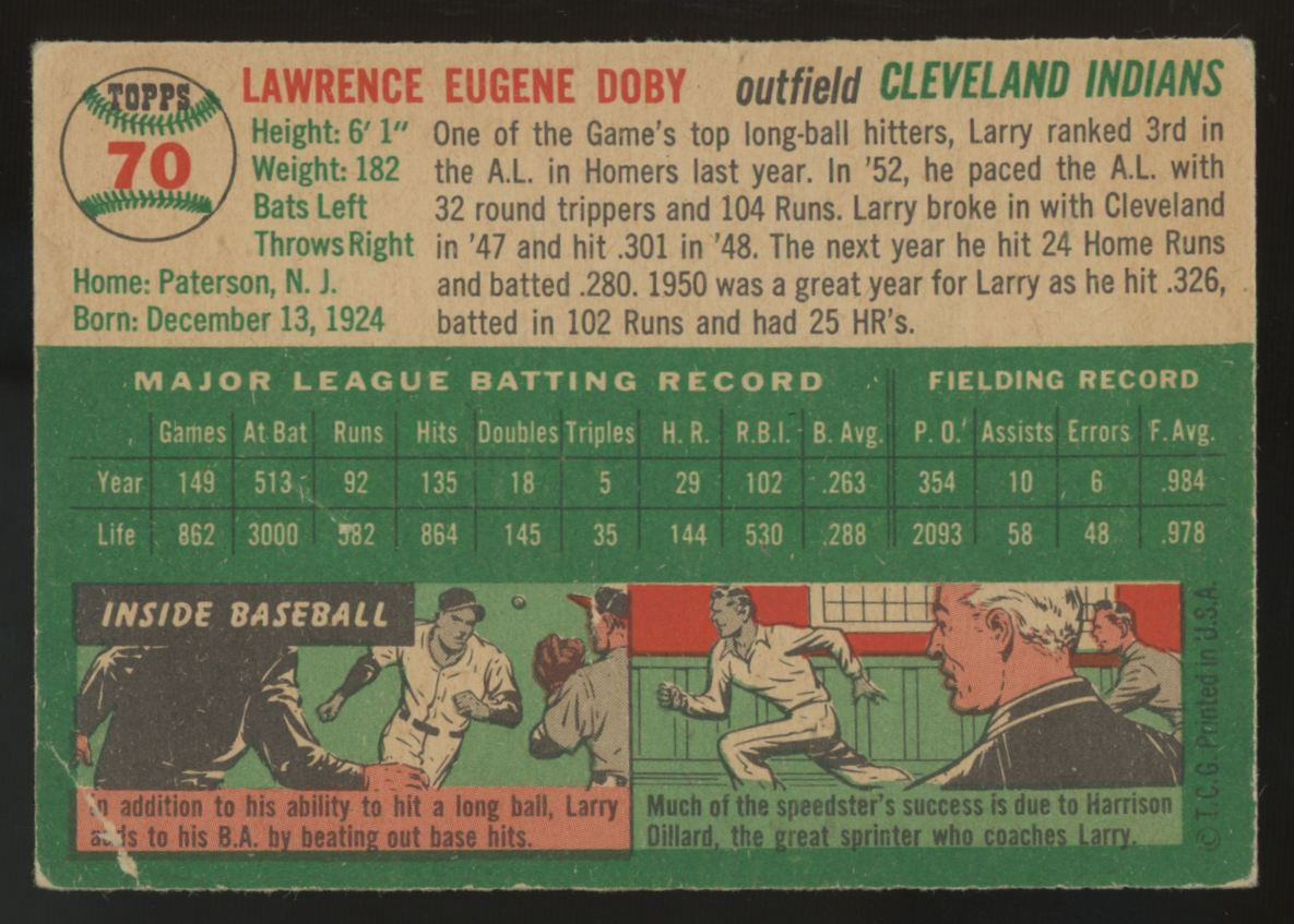1954 Topps Larry Doby #70 G/VG