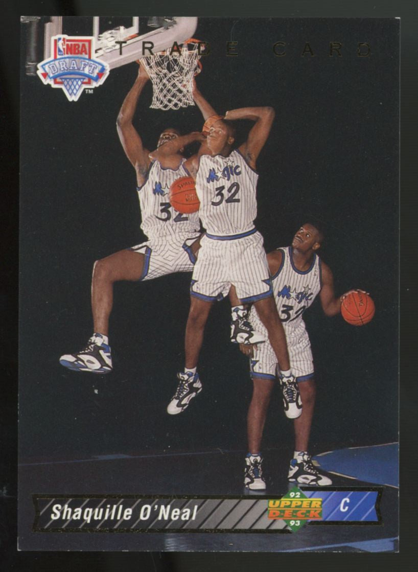 1992-93 Upper Deck Shaquille O'Neal RC Trade Card #1b "A"