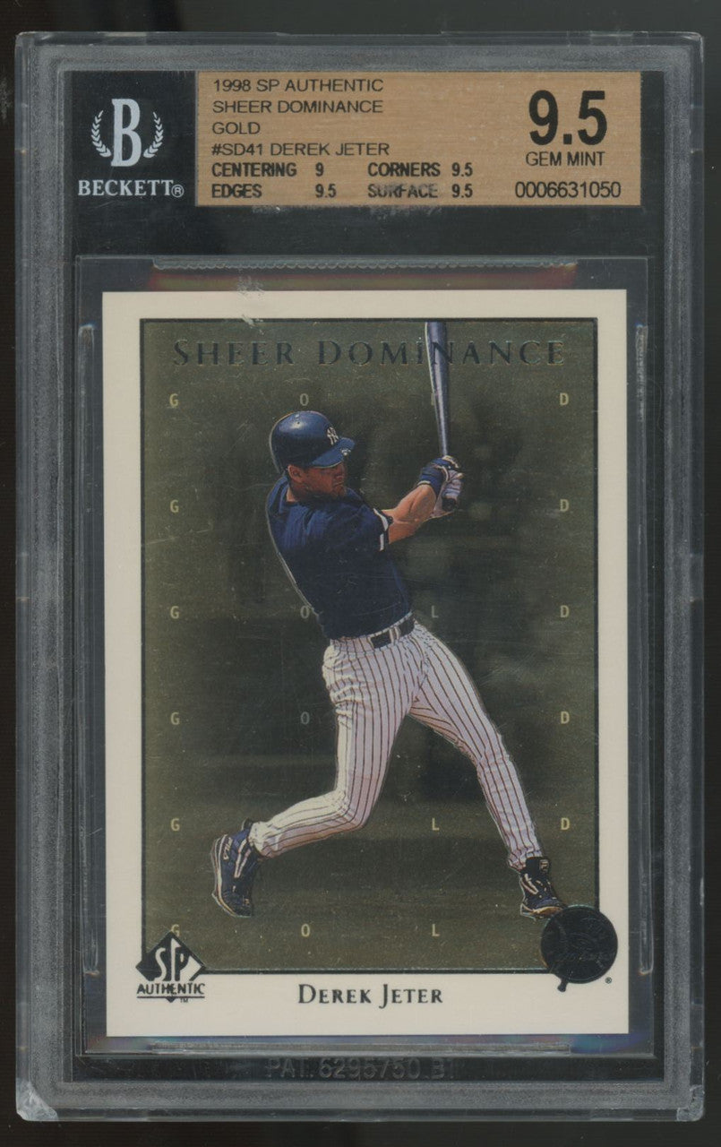 1998 SP Authentic Derek Jeter Sheer Dominance Gold /2000 #SD41 BGS 9.5
