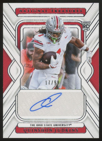 2025 Panini National Treasures Collegiate Quinshon Judkins RC Auto /99 #RS-QJS