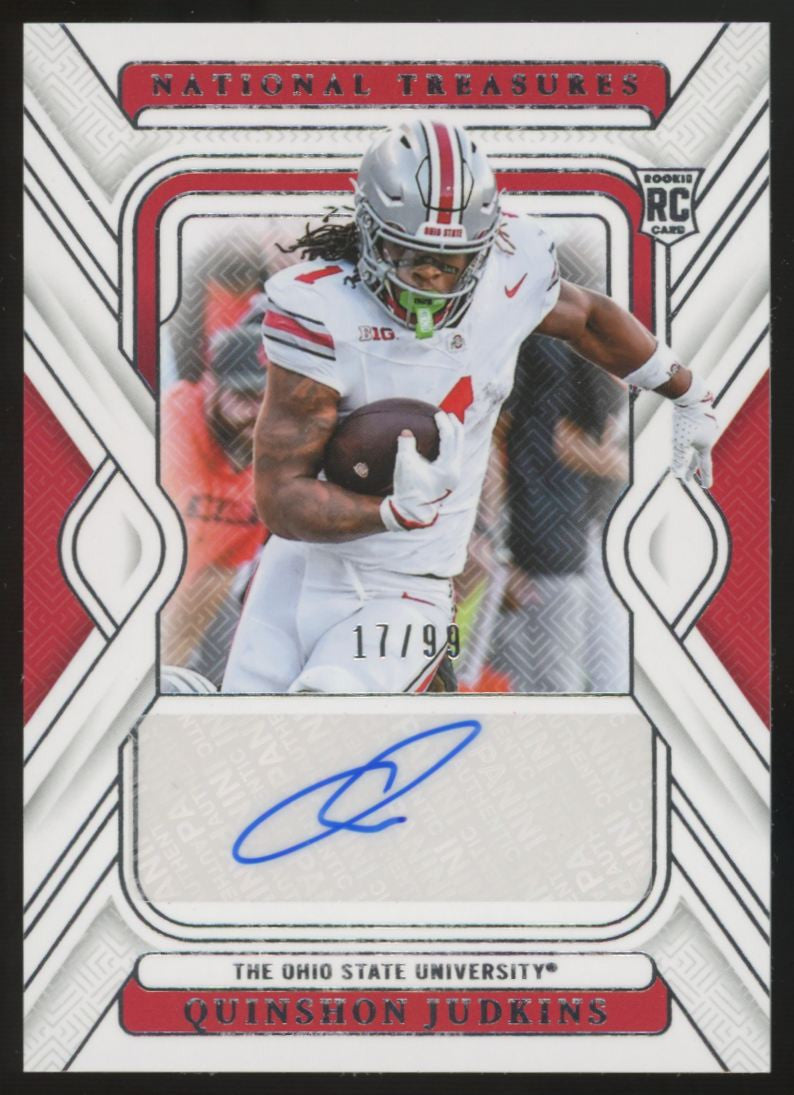 2025 Panini National Treasures Collegiate Quinshon Judkins RC Auto /99 #RS-QJS