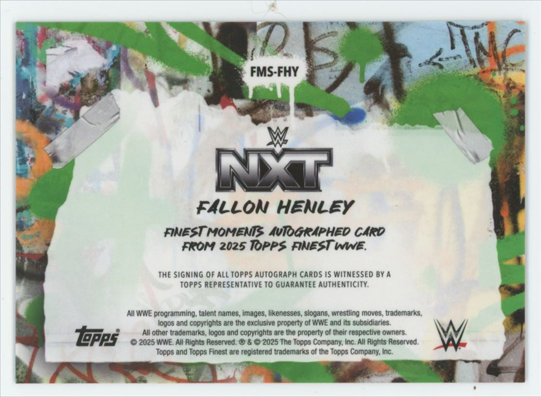 2025 Topps Finest WWE Fallon Henley Moments Auto #FMS-FHY