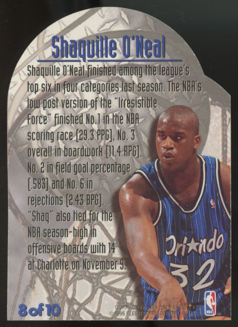1995-96 Fleer Shaquille O'Neal Maximum Metal #8