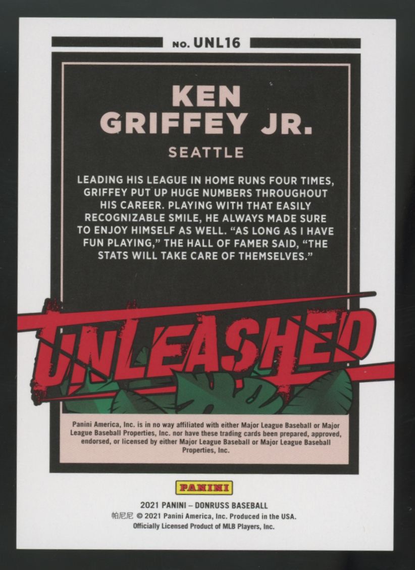 2021 Panini Donruss Ken Griffey Jr. Red Unleashed /149 #UNL16