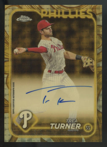 2024 Topps Gilded Trea Turner Chrome Gold Auto Superfractor 1/1 #CGA-TT