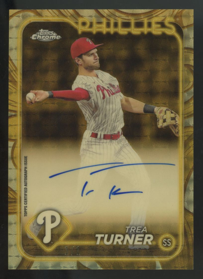 2024 Topps Gilded Trea Turner Chrome Gold Auto Superfractor 1/1 #CGA-TT