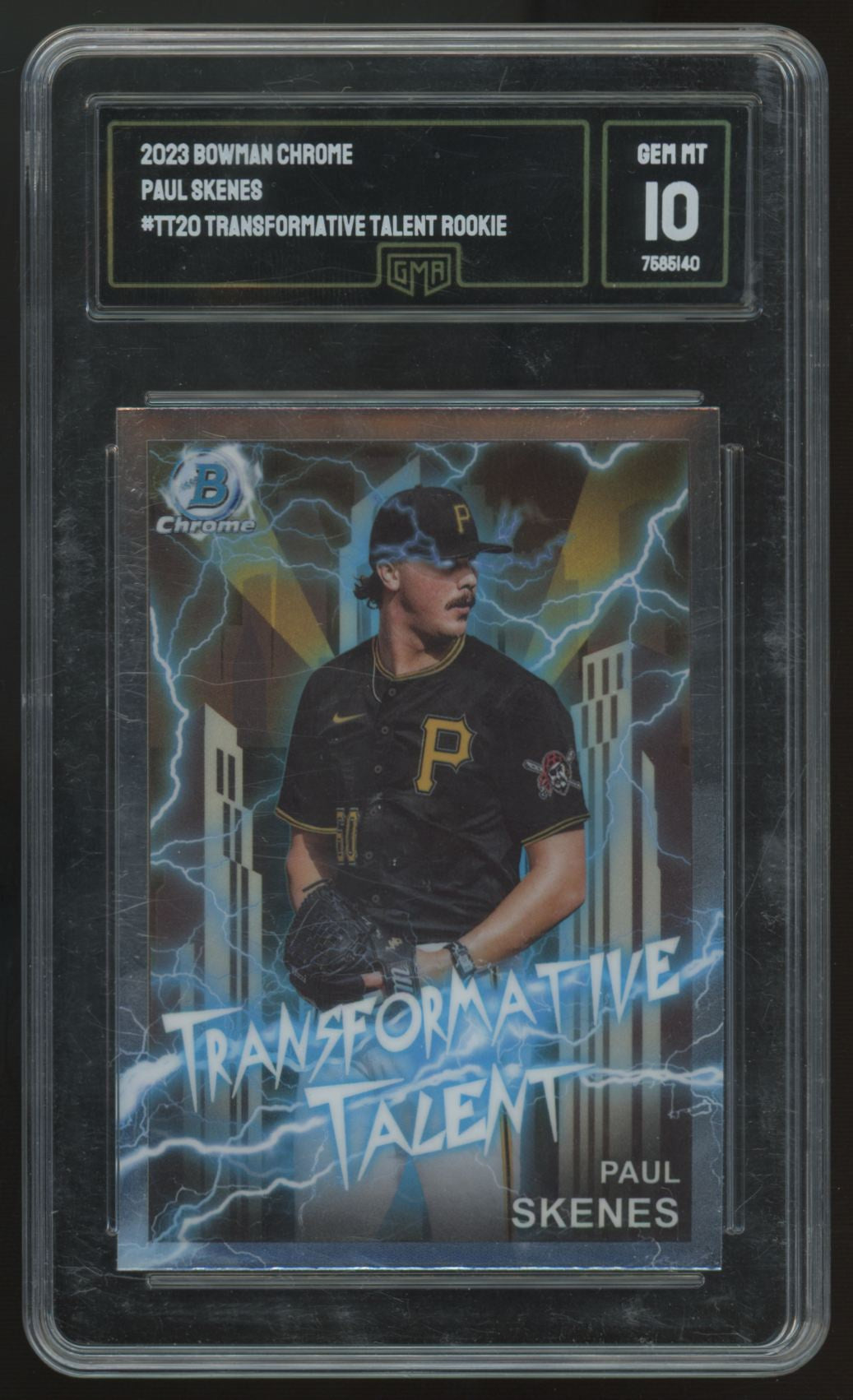 2023 Bowman Chrome Paul Skenes RC Transformative Talent Rookie #TT-20 GMA 10
