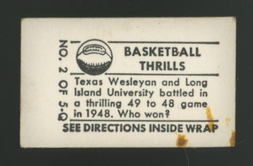 1948 Topps Magic Long Island University Basketball Thrills #2 VG
