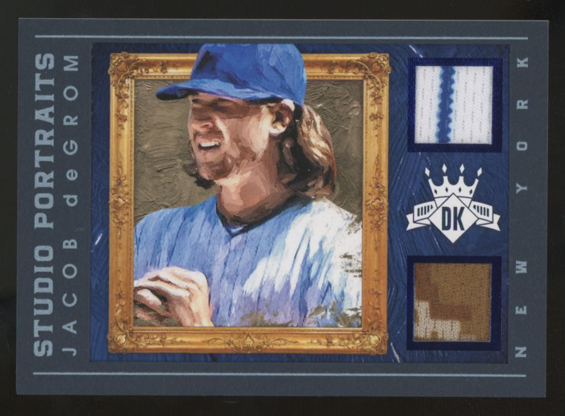 2016 Diamond Kings Jacob DeGrom Studio Portraits Framed Blue Dual Patch /25