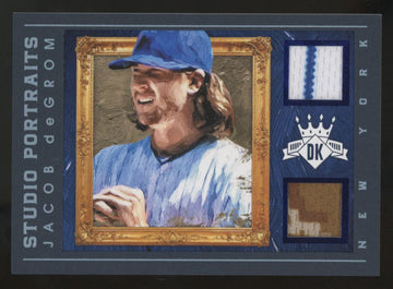 2016 Diamond Kings Jacob DeGrom Studio Portraits Framed Blue Dual Patch /25