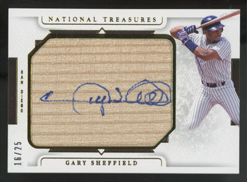 2024 National Treasures Gary Sheffield Legendary Jumbo Lumber Auto Relic /25