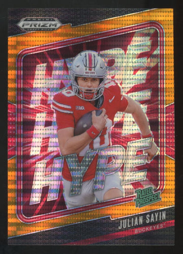 2025 Panini Prizm Draft Julian Sayin Rated Prospect Orange Pulsar Hype /75 #20