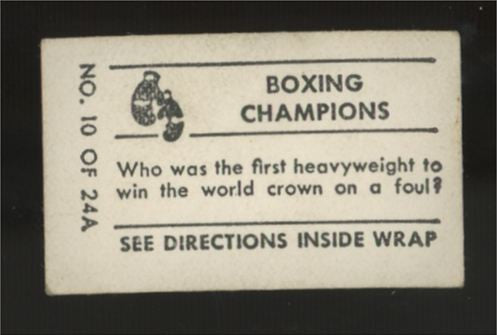 1948 Topps Magic Max Schmeling Boxing Champions #10 VG