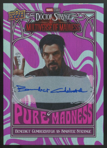 2023 UD Sinister Strange/Benedict Cumberbatch Pure Madness Auto /49 *Read*
