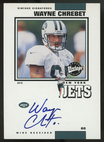 2001 Upper Deck Wayne Chrebet Vintage Signatures Auto #WC-VS