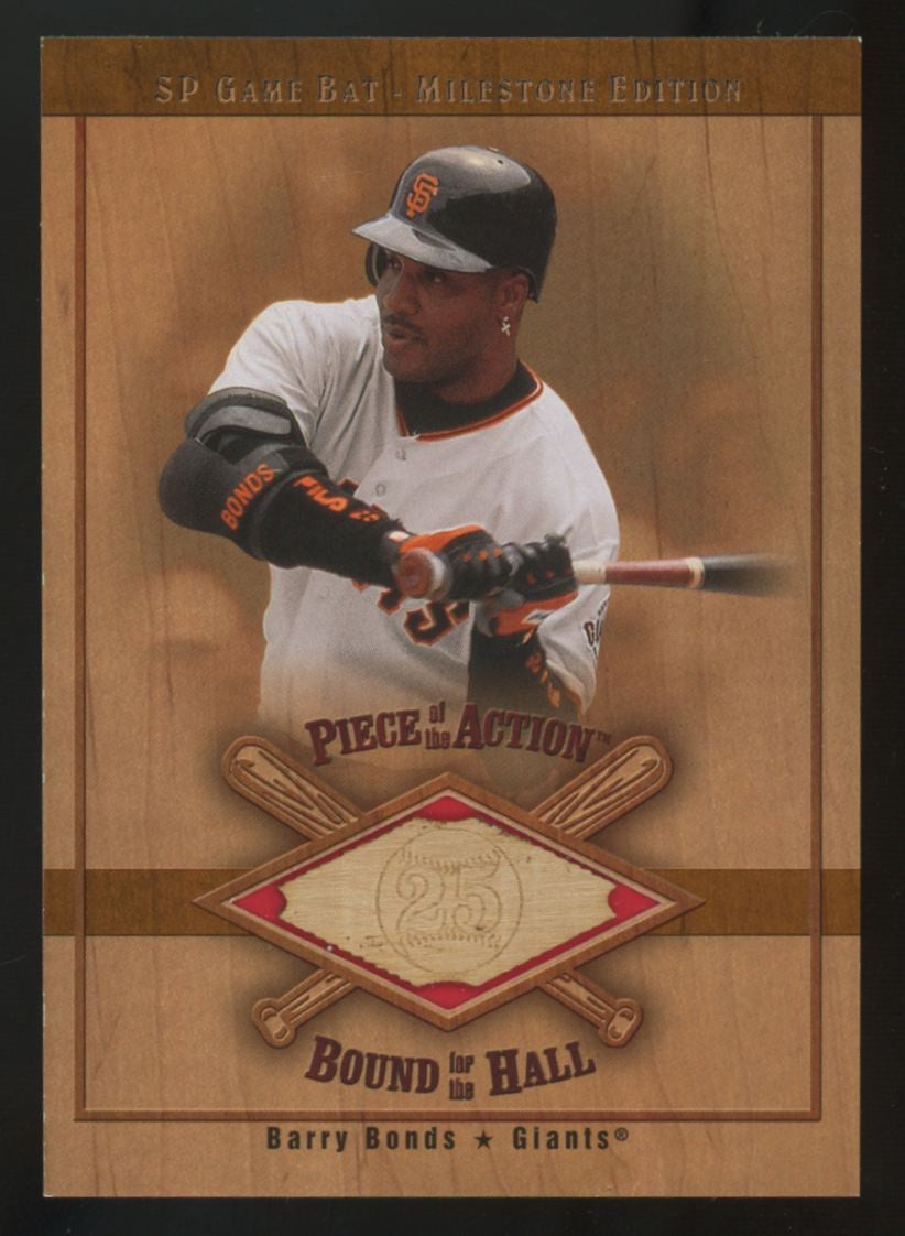 2001 Upper Deck SP Game Bat Milestone Barry Bonds Bound For The Hall Relic #B-BB