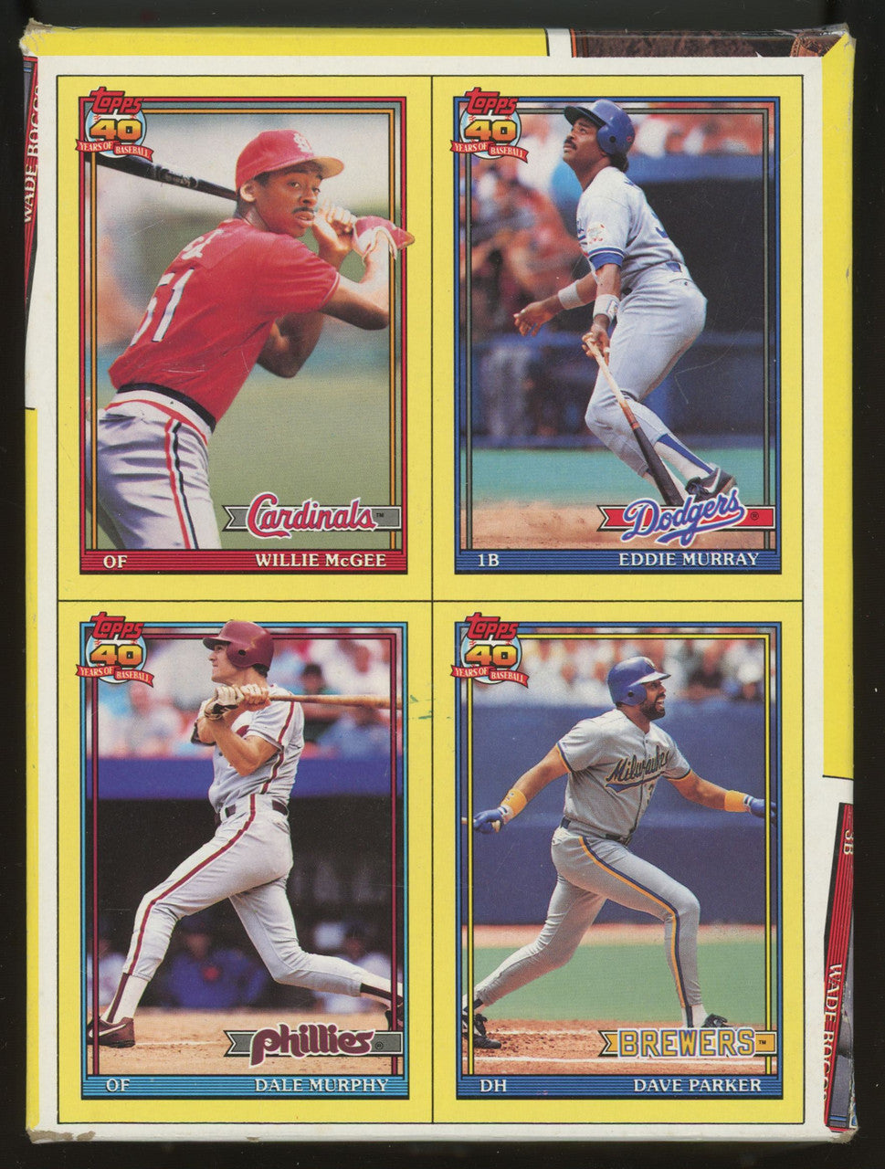 1991 Topps Baseball Wax Box 36 Sealed Packs