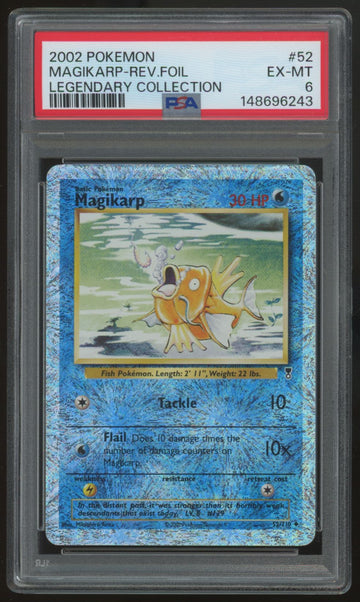 2002 Pokemon Magikarp Legendary Collection Reverse Holo #52 PSA 6