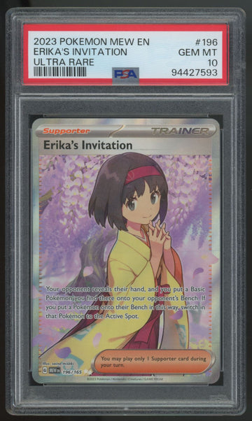 2023 Pokemon Erika's Invitation 151 Ultra Rare #196 PSA 10