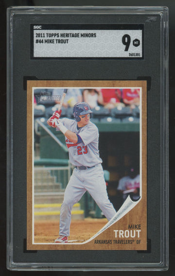 2011 Topps Heritage Minors Mike Trout #44 SGC 9 *351