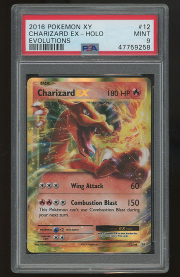 2016 Pokemon Charizard EX Evolutions Holo #12 PSA 9