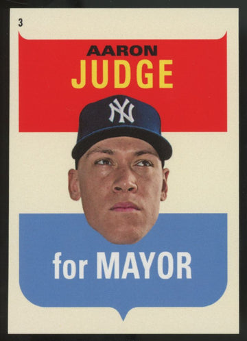2019 Topps 582 Montgomery Aaron Judge For Mayor Sticker #3