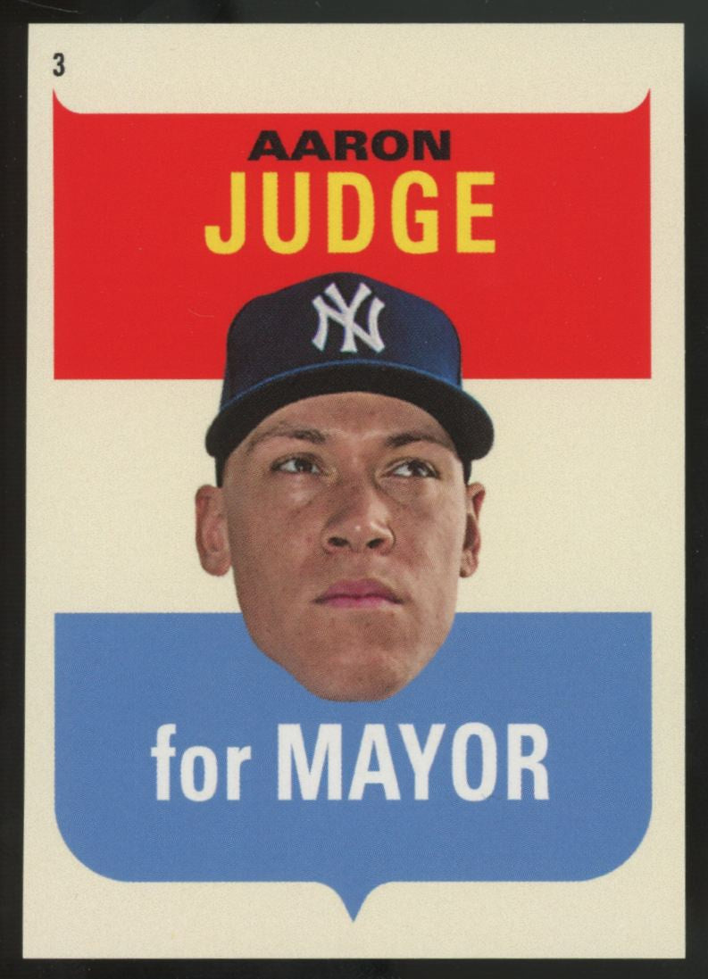 2019 Topps 582 Montgomery Aaron Judge For Mayor Sticker #3