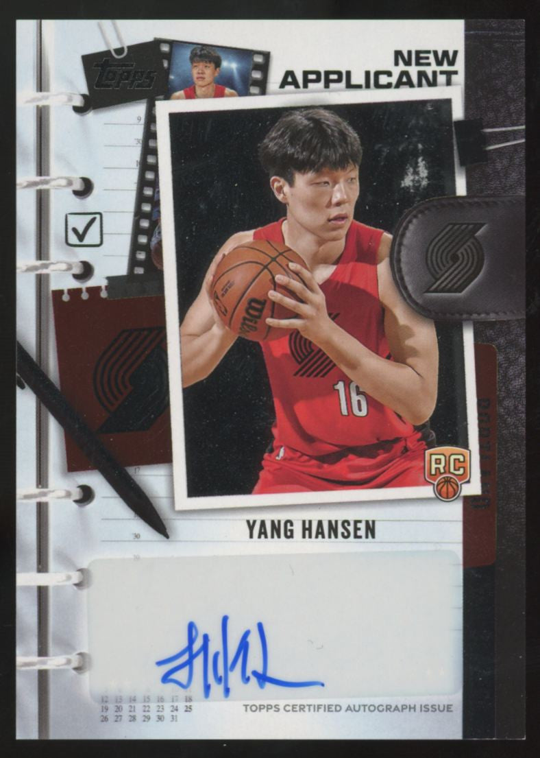 2025-26 Topps Yang Hansen RC New Applicant Auto #NA-YH