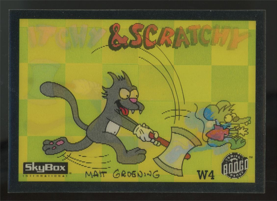 1993 Skybox Simpsons Holo Lot Of 2 (Itchy & Scratchy, Bart & Homer)