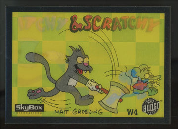 1993 Skybox Simpsons Holo Lot Of 2 (Itchy & Scratchy, Bart & Homer)