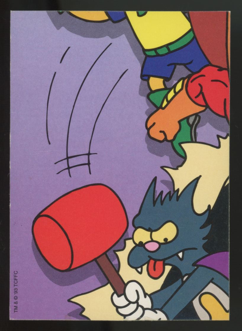 1993 Skybox Simpsons Holo Lot Of 2 (Itchy & Scratchy, Bart & Homer)