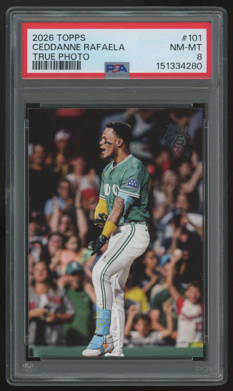 2026 Topps Series One Ceddanne Rafaela True Photo SSP #101 PSA 8