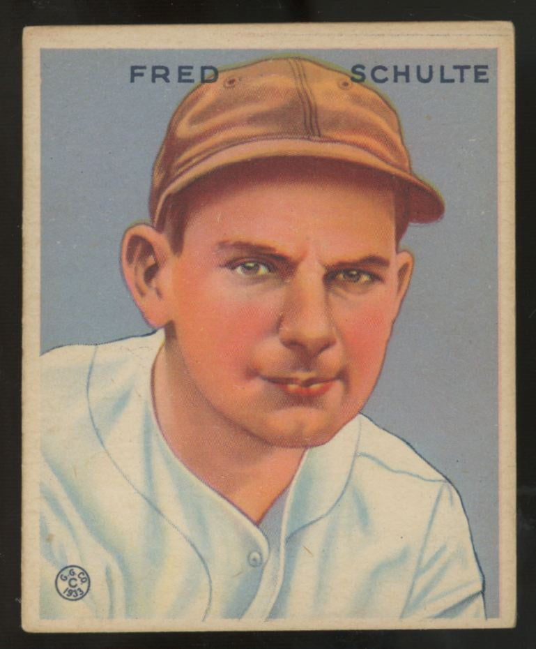 1933 Goudey Fred Schulte #190 EX