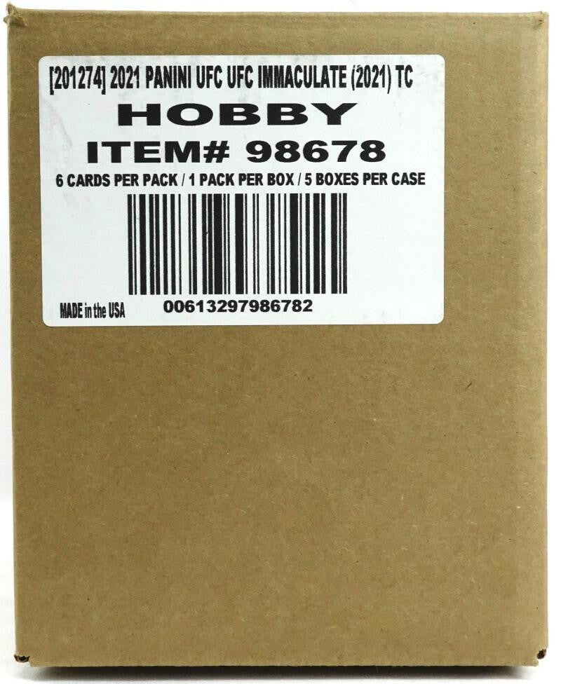 2021 Panini Immaculate UFC Hobby 5-Box Case