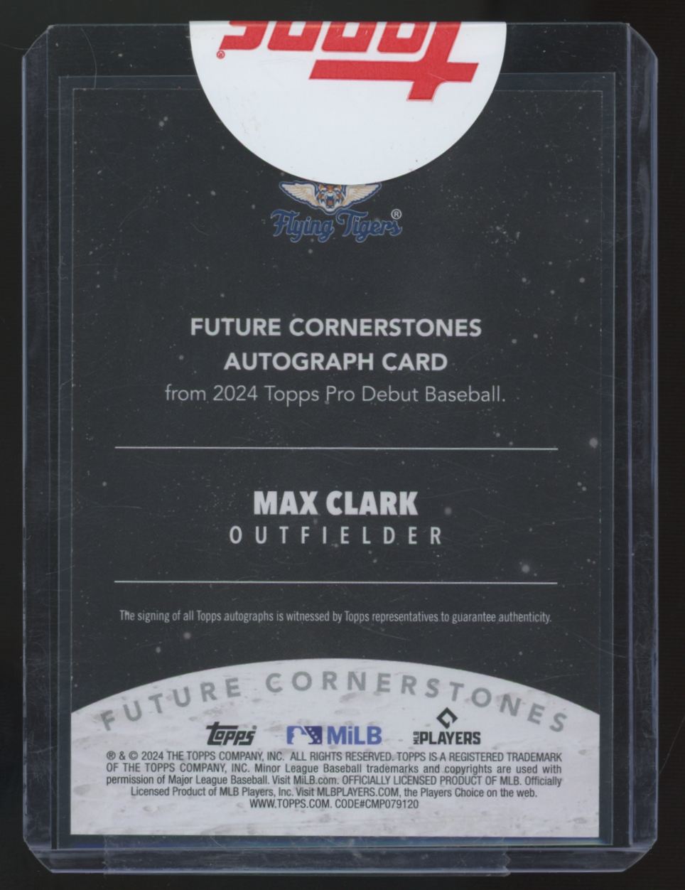 2024 Topps Pro Debut Max Clark Future Cornerstones Auto /99 #FCA-MC "A"