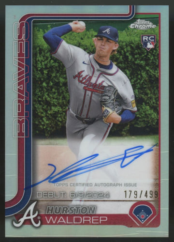 2025 Topps Chrome Update Hurston Waldrep RC Debut Refractor Auto /499 #CRDA-HW