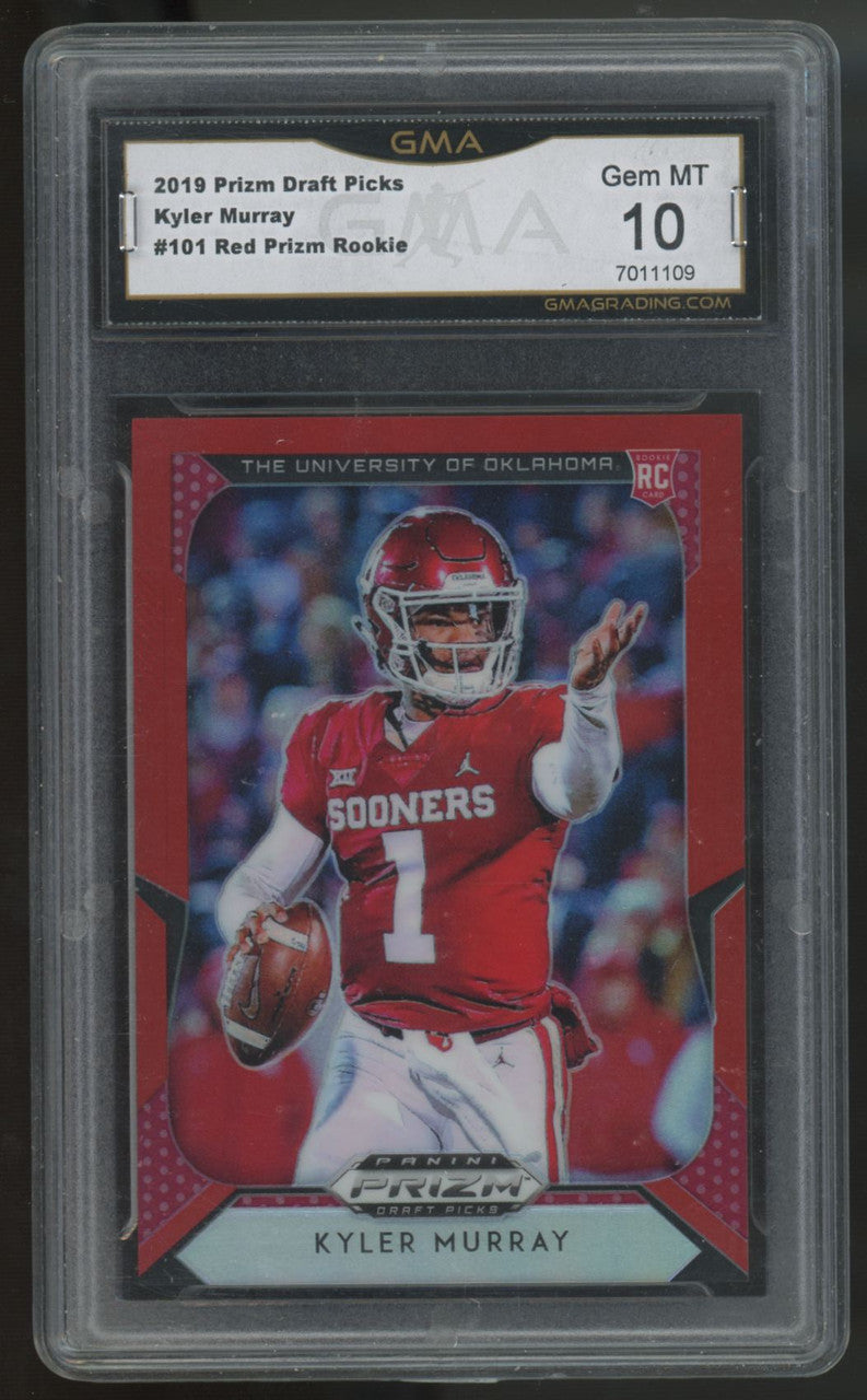 2019 Panini Prizm Draft Kyler Murray RC Red #101 GMA 10