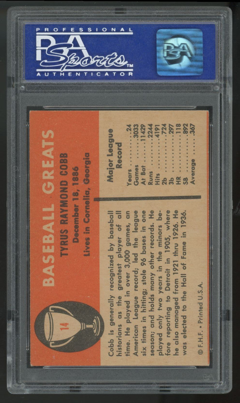 1961 Fleer Ty Cobb #14 PSA 6