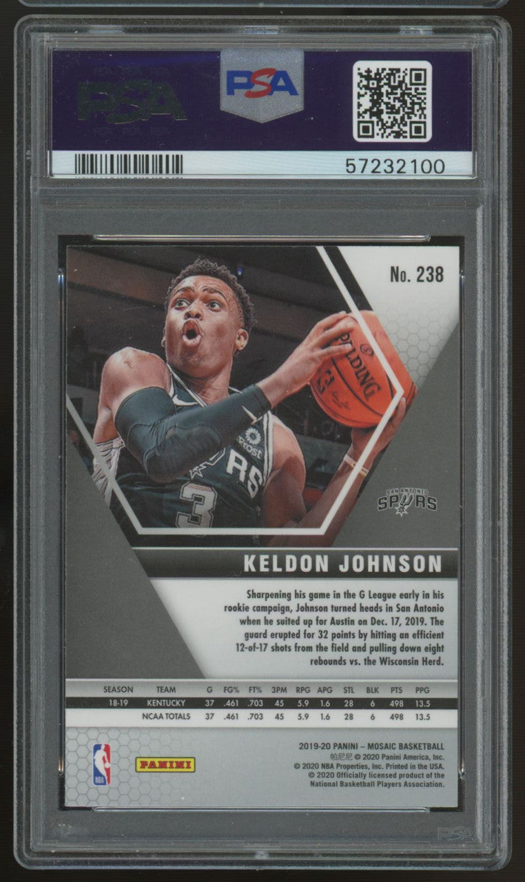 2019/20 Mosaic Keldon Johnson RC #238 PSA 10