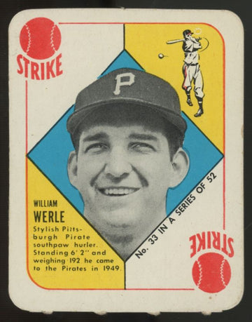 1951 Topps Red Back William Werle #33 VG