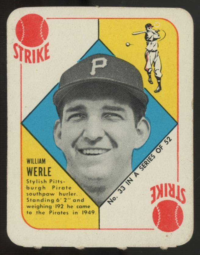 1951 Topps Red Back William Werle #33 VG