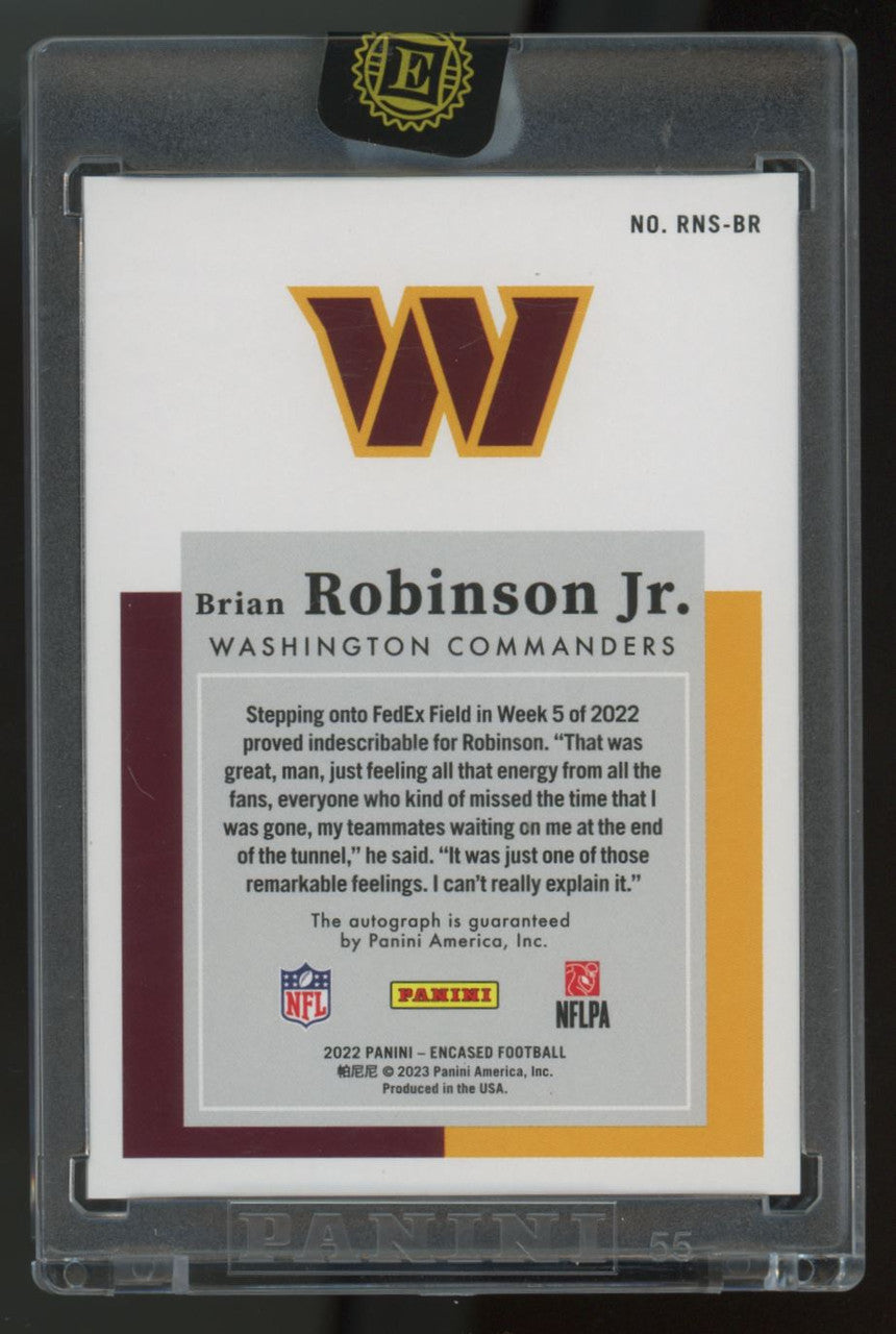 2022 Encased Brian Robinson Jr. Notable RC Auto /99 #RNS-BR