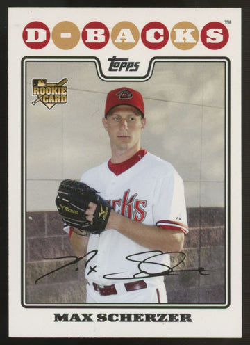 2008 Topps Updates And Highlights Max Scherzer RC #UH280